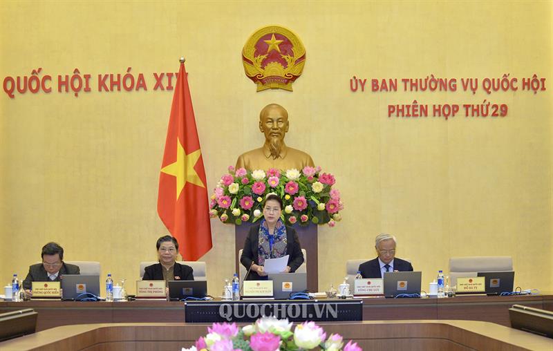 Khai mạc Phiên họp thứ 29 của Ủy ban Thường vụ Quốc hội